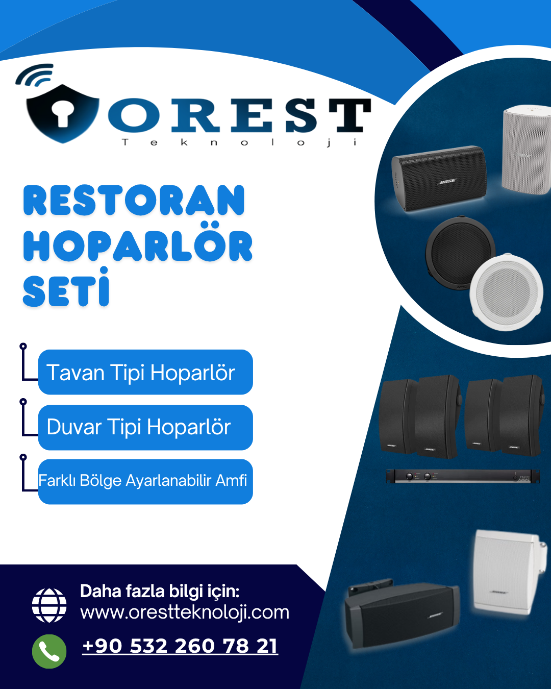 Diyarbakır Restoran Hoparlör Seti
